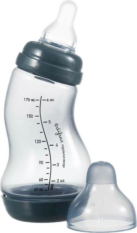 Kojenecká S-lahvička antikoliková 170 ml Difrax Modrošedá 2020 - obrázek 1