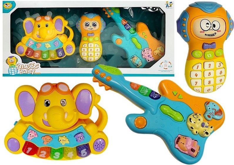 Mamido Interaktivní sada pro nejmenší - klavír, telefon, kytara - obrázek 1