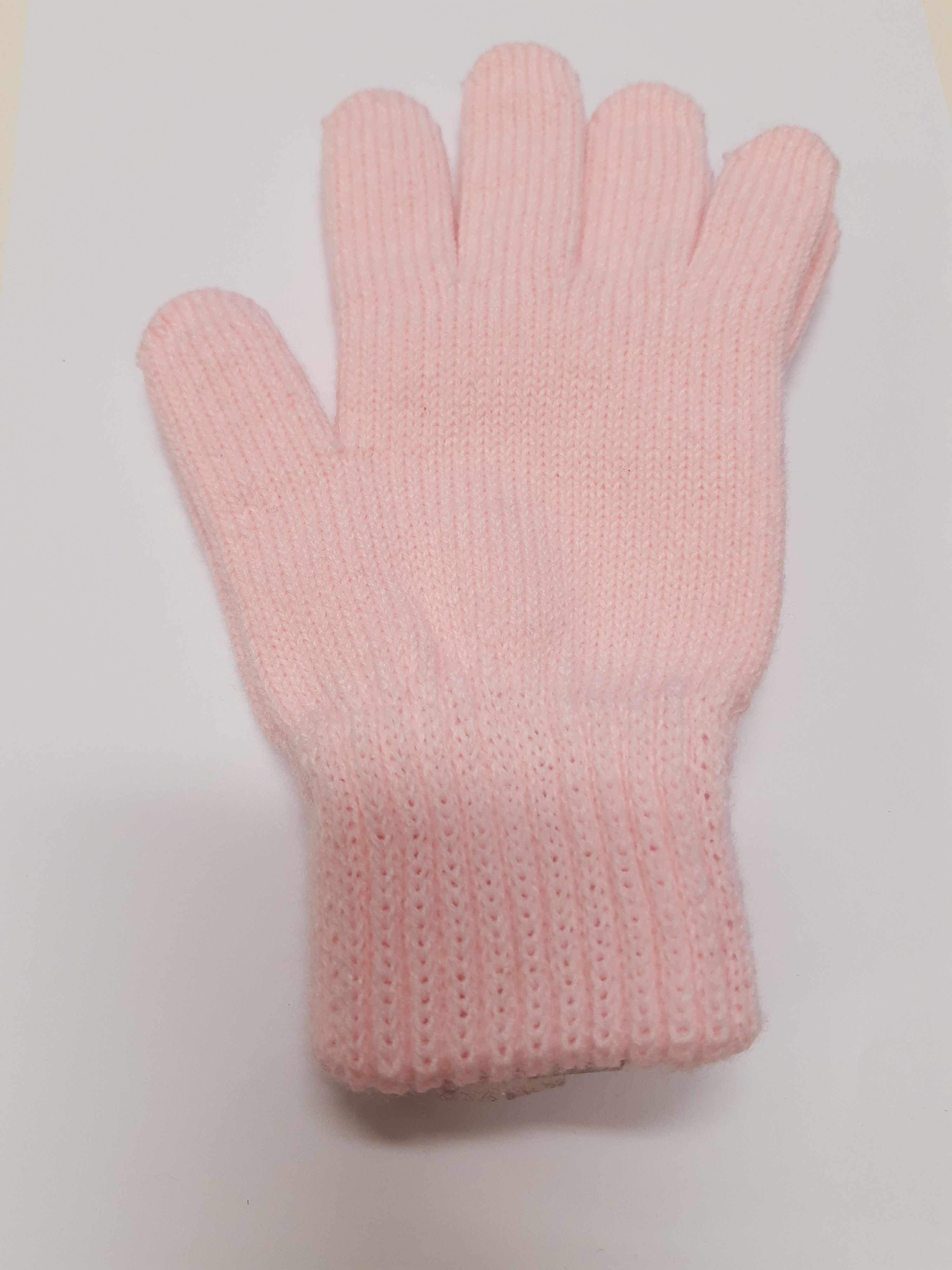 RDX dětské pletené prstové rukavice sv.růžové velikost: L - obrázek 1