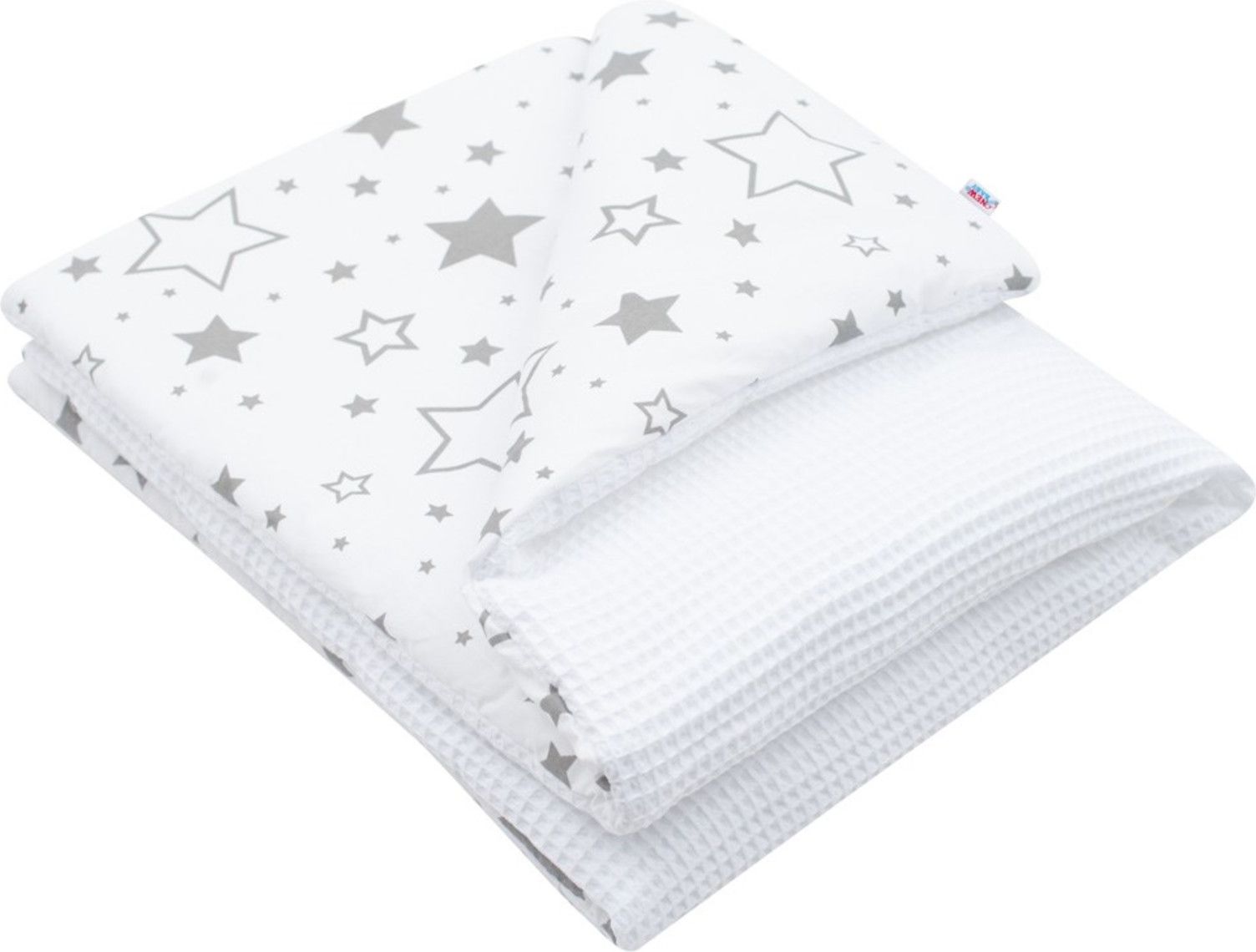 Dětská deka s výplní New Baby Vafle bílá hvězdičky 80x102 cm - obrázek 1