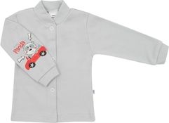 Kabátek kojenecký bavlna - CRAZY PANDA šedý - vel.50 - obrázek 1