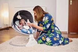 Lehátko dětské/Houpačka s dálkovým ovládáním - ROCK’N RELAX šedé - 4Baby - obrázek 6