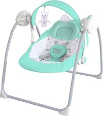 Lehátko dětské/Houpačka s melodiemi - TEDDY zelené - NewBaby - obrázek 1