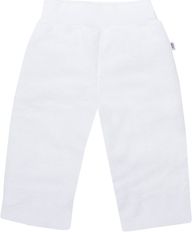 Tepláčky/Kalhoty kojenecké zateplené - SNOWY bílé s proužky - vel.80 - obrázek 3