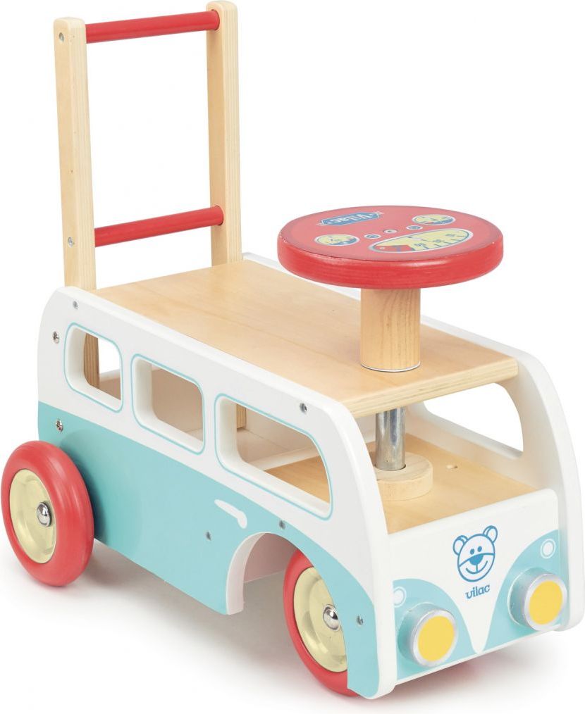 Dětské dřevěné odrážedlo - chodítko - Autobus - obrázek 1