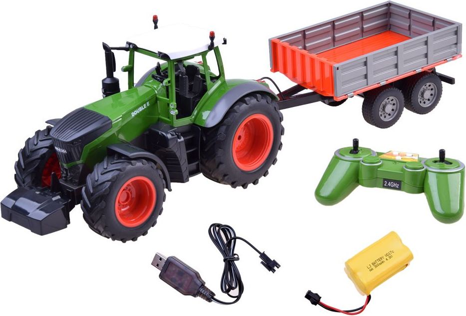 RC traktor 73 cm - traktor s přívěsem na dálkové ovládání - obrázek 1