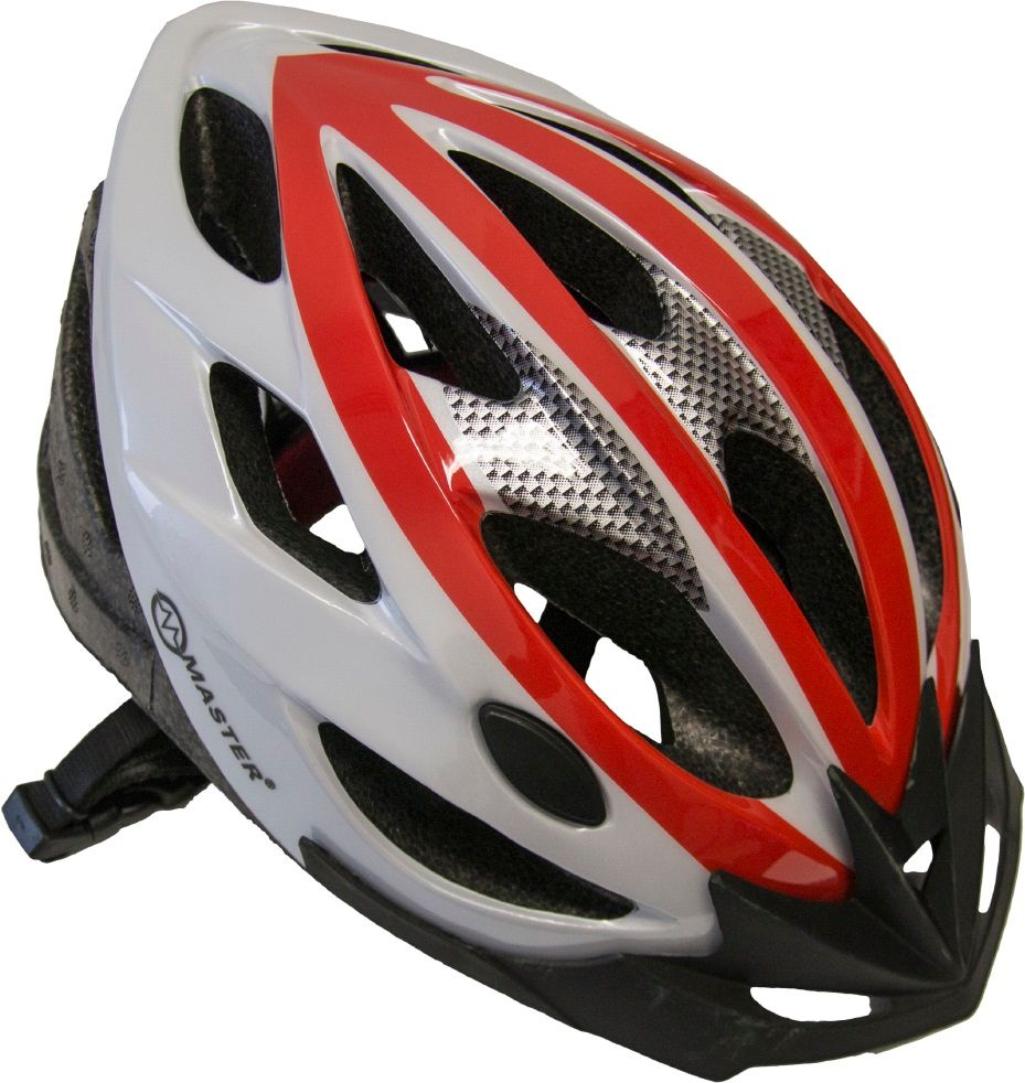 Cyklo přilba MASTER Force - červeno-bílá - obrázek 1