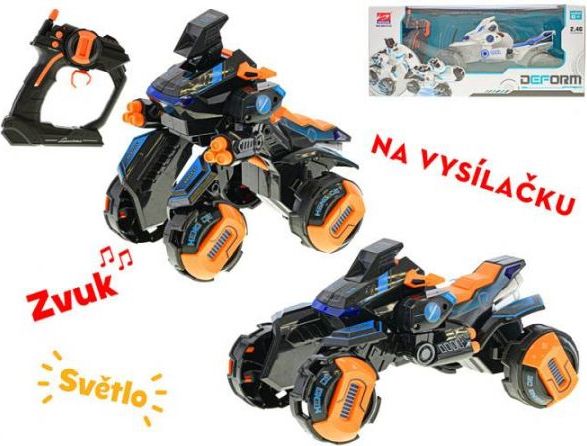 R/C Autorobot - čtyřkolka 28cm 2,4GHz se světlem a zvukem 2barvy v krabičce - obrázek 1