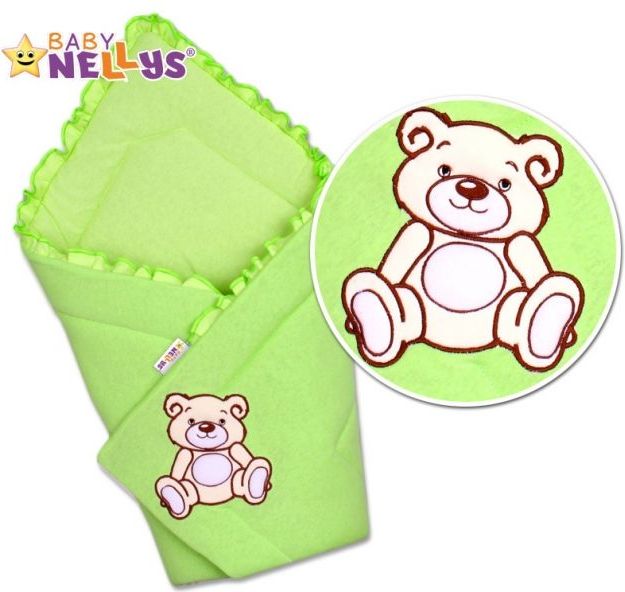 Zavinovačka TEDDY BEAR Baby Nellys - jersey - jersey - zelená - obrázek 1