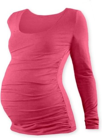 Těhotenské triko JOHANKA s dlouhým rukávem - lososově růžová - XXL/XXXL - obrázek 1