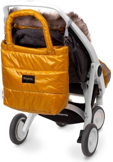 Baby Nellys taška na kočárek STYLE, hořčice - obrázek 2