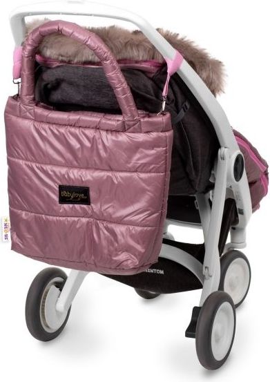 Baby Nellys taška na kočárek STYLE, pudrově růžová - obrázek 2