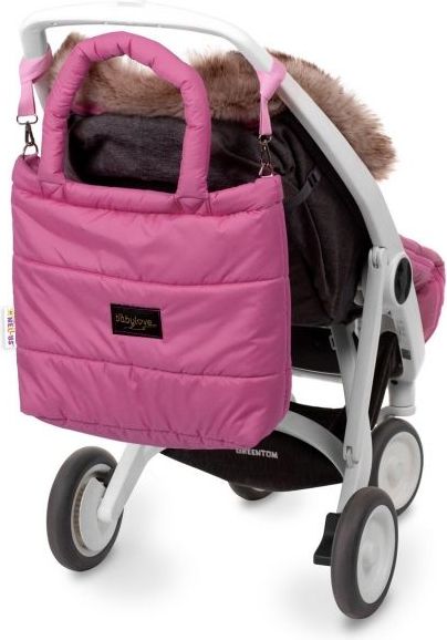 Baby Nellys taška na kočárek STYLE, světle růžová - obrázek 2