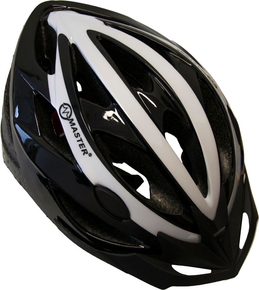 Cyklo přilba MASTER Force - černo-bílá - obrázek 1