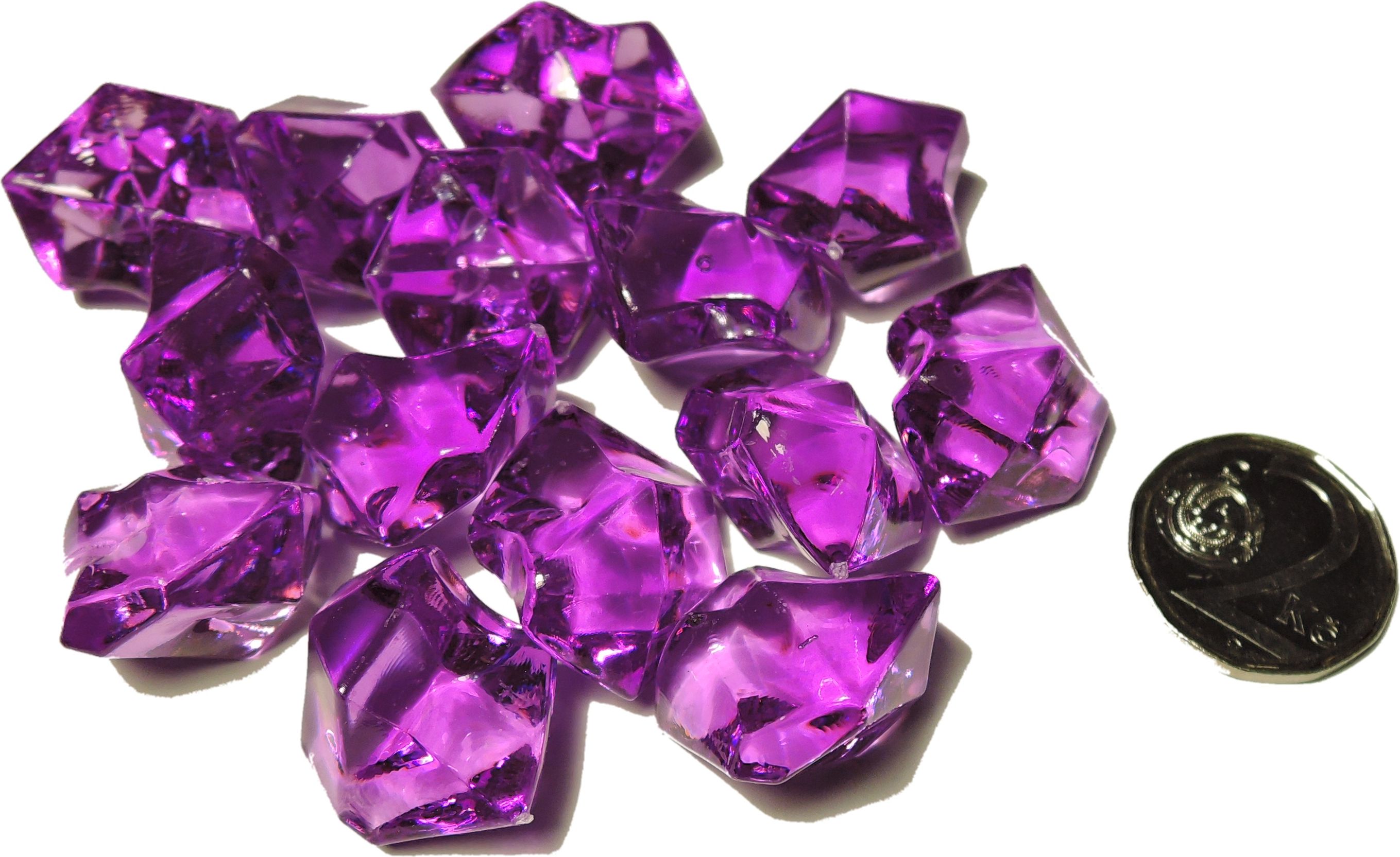 Hrací kameny - krystaly střední - tmavě fialová - obrázek 1