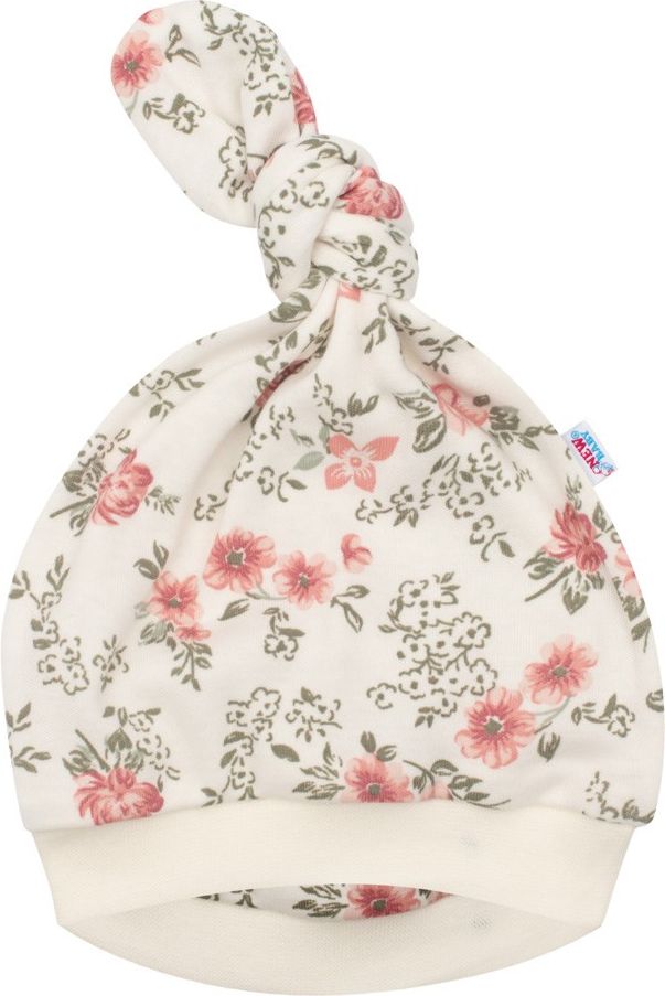 Kojenecká čepička New Baby Flowers Varianta: růžová/56/62 - obrázek 2