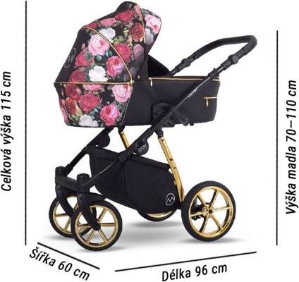 Kočárek Lonex Pax dvojkombinace Rose - obrázek 7