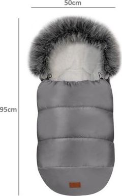 Zimní fusak Tesoro Polar - Steel grey + light grey - obrázek 2