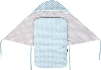 Zavinovačka s kapucí do autosedačky Tesoro - blue/grey - obrázek 3