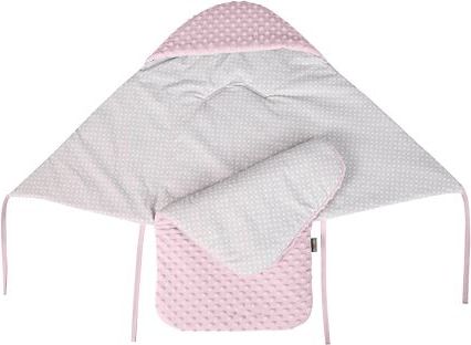 Zavinovačka s kapucí do autosedačky Tesoro - pink/grey - obrázek 2