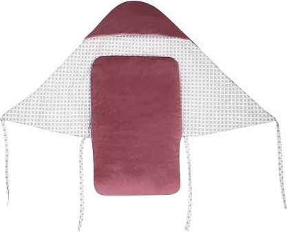 Zavinovačka s kapucí do autosedačky Tesoro - bordó/white - obrázek 3