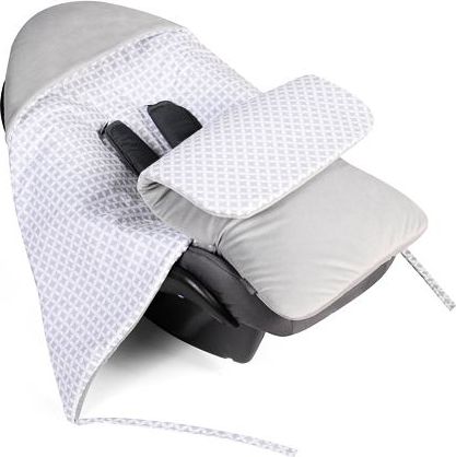 Zavinovačka s kapucí do autosedačky Tesoro - grey/grey stars - obrázek 1