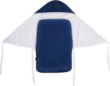 Zavinovačka s kapucí do autosedačky Tesoro - navy/grey stars - obrázek 3