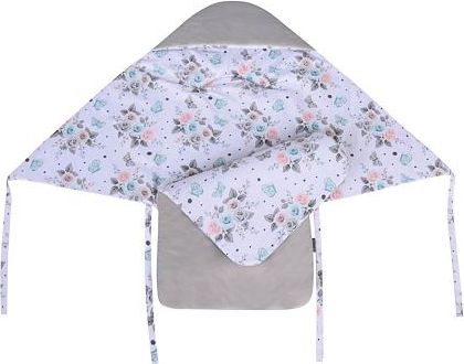 Zavinovačka s kapucí do autosedačky Tesoro - grey/flowers - obrázek 2