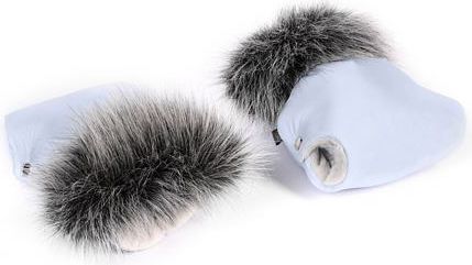 Rukavice na kočárek Tesoro - light blue + light grey - obrázek 1