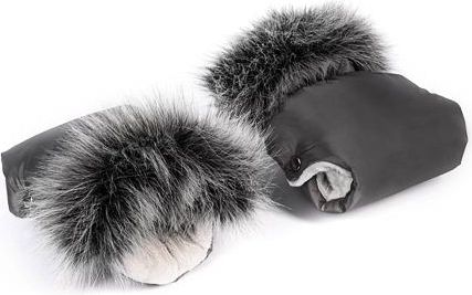 Rukavice na kočárek Tesoro - dark grey + light grey - obrázek 1