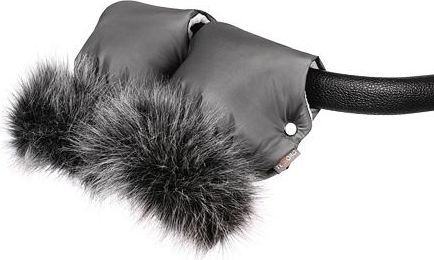Rukavice na kočárek Tesoro - dark grey + light grey - obrázek 2
