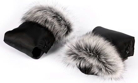 Rukavice na kočárek Tesoro - black + black - obrázek 1
