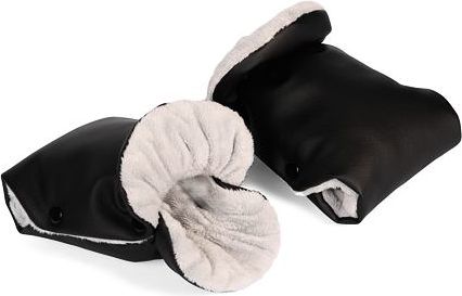 Tesoro rukavice na kočárek eco leather black - obrázek 1