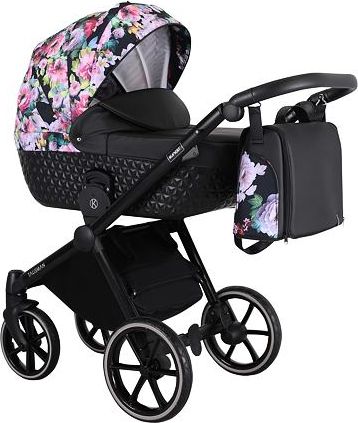 Kočárek Kunert Talisman 2021 trojkombinace - black/flowers - obrázek 1