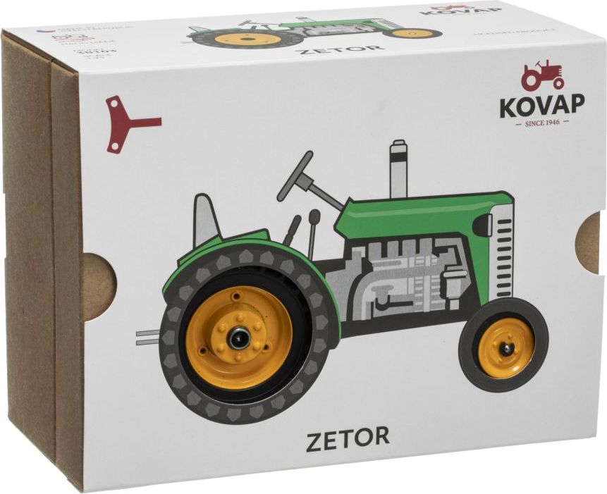 KOVAP Traktor ZETOR SOLO zelený – kovové disky kol - obrázek 5