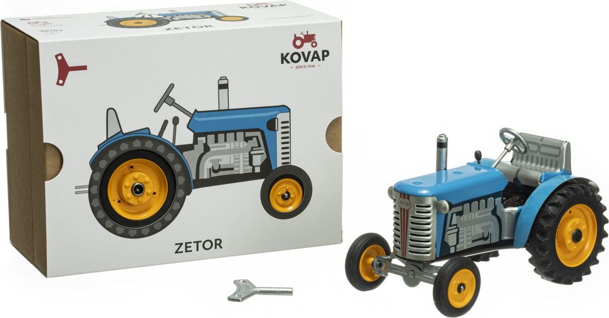 KOVAP Traktor ZETOR SOLO modrý – kovové disky kol - obrázek 4