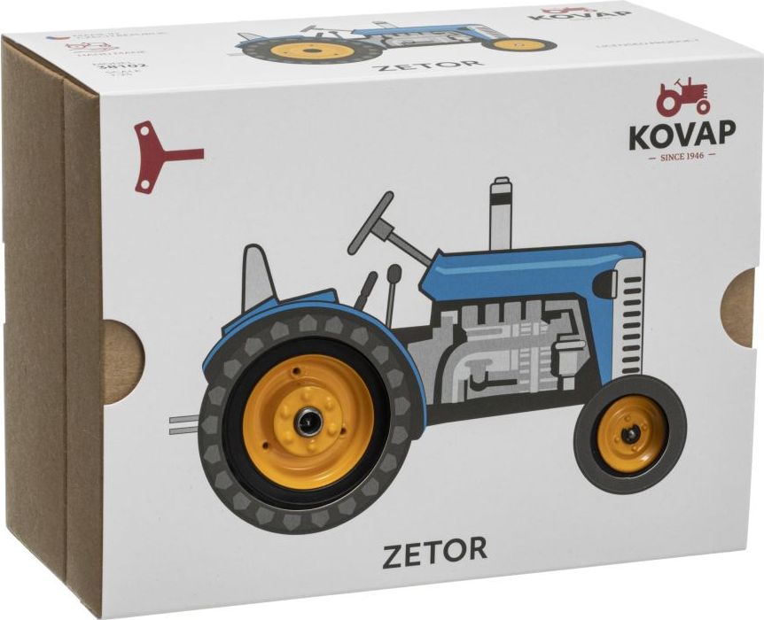 KOVAP Traktor ZETOR SOLO modrý – kovové disky kol - obrázek 5