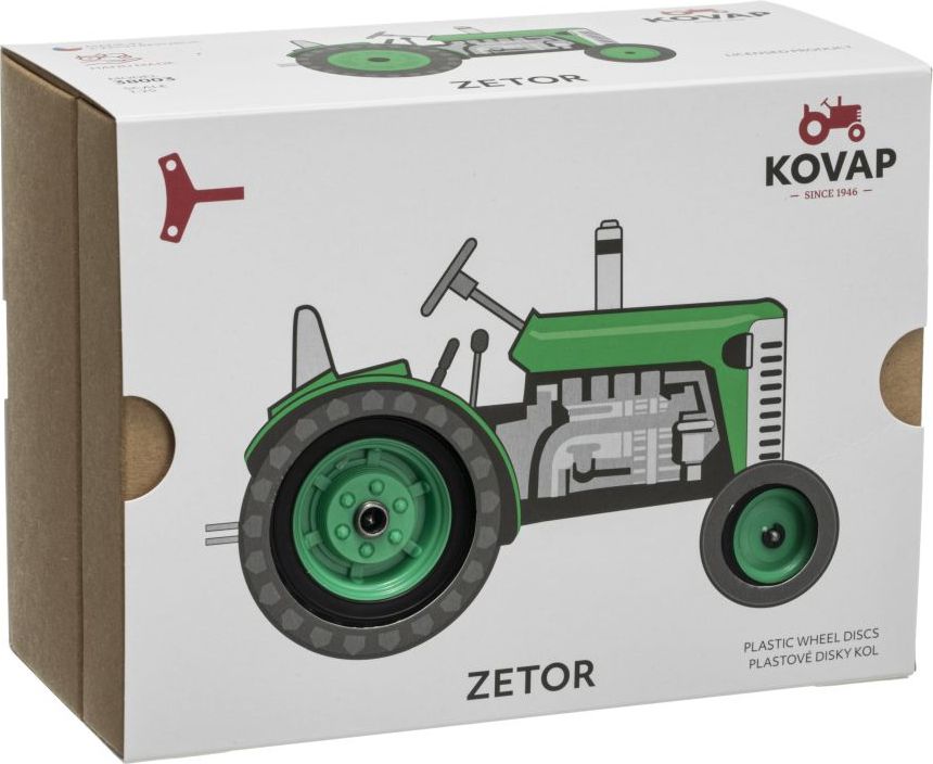 Kovap Traktor ZETOR zelený plastové disky - obrázek 5