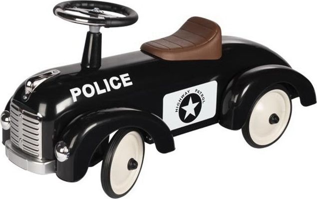 Odrážedlo kovové - Historické auto, černé policie (Goki) - obrázek 1