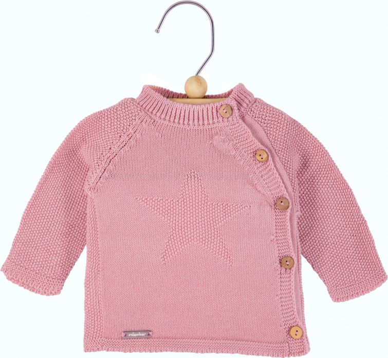 Cóndor Condor dětský pletený svetr s hvězdou - růžová  99-55012469 Velikost: 000 / 0 - 3 měsíce - obrázek 1