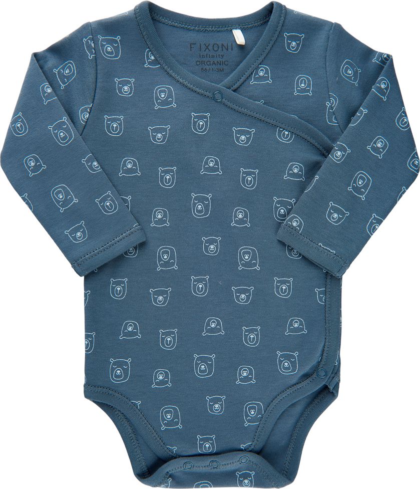 Fixoni novorozenecké body s dlouhým rukávem 422007-7337 Velikost: 50 - obrázek 1