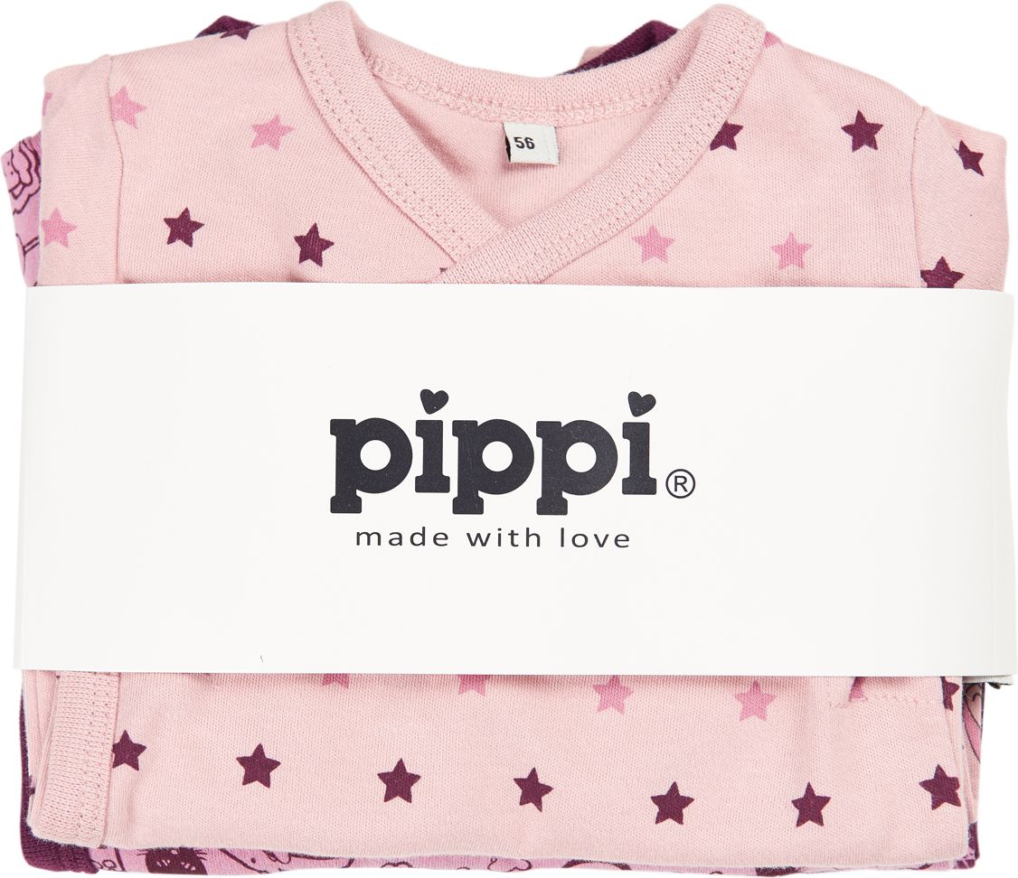 Pippi novorozenecké body s dlouhým rukávem set 4 ks 4760-600 Velikost: 50 - obrázek 6