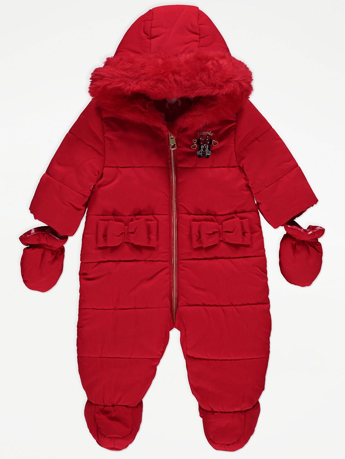 Kojenecká zimní kombinéza GEORGE, červená, motiv Minnie Mouse Velikost: 62 - 68cm (3 - 6 měsíců) - obrázek 1