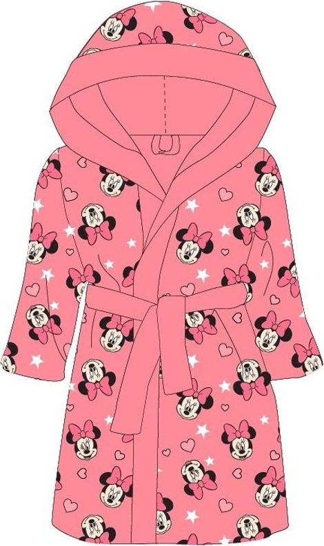 E plus M · Dětský / dívčí župan s kapucí Minnie Mouse - Disney 116 / 122 - obrázek 1