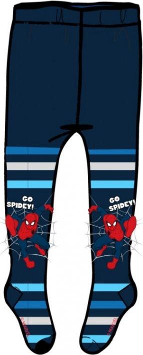 E plus M - Chlapecké / dětské punčocháče Spiderman Marvel - modré 104 - 110 - obrázek 1