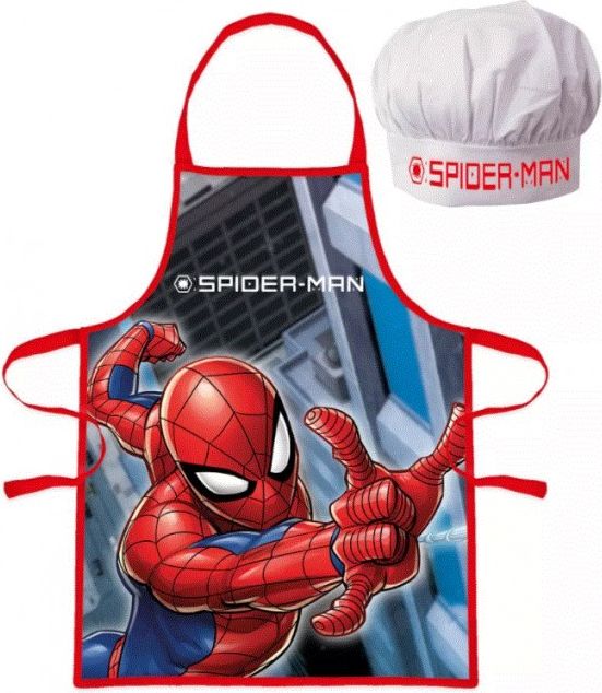 Javoli - Dětská / chlapecká zástěra a kuchařská čepice Spiderman / MARVEL - obrázek 1