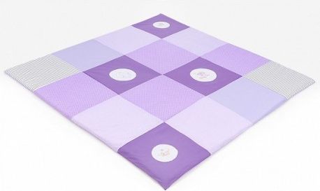 Hrací, přebalovací podložka 160x160cm - fialová s výšivkami - obrázek 1