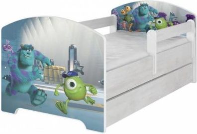 BabyBoo Dětská postel 140 x 70cm - Monsters - obrázek 1