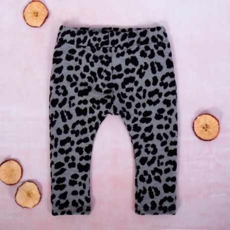 K-Baby Dívčí legíny Gepardík, šedo-černá, Velikost koj. oblečení 80 (9-12m) - obrázek 1