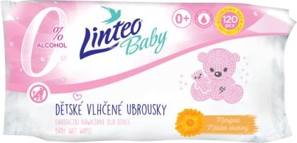 Vlhčené ubrousky LINTEO BABY Měsíček lékařský - 120 ks v bal. - obrázek 1